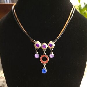 Artsy Multi-Color Pendant Necklace